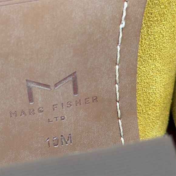 Marc Fisher Women's Barli Yellow Block Heel Sandals Size 10 - Picture 7 of 7